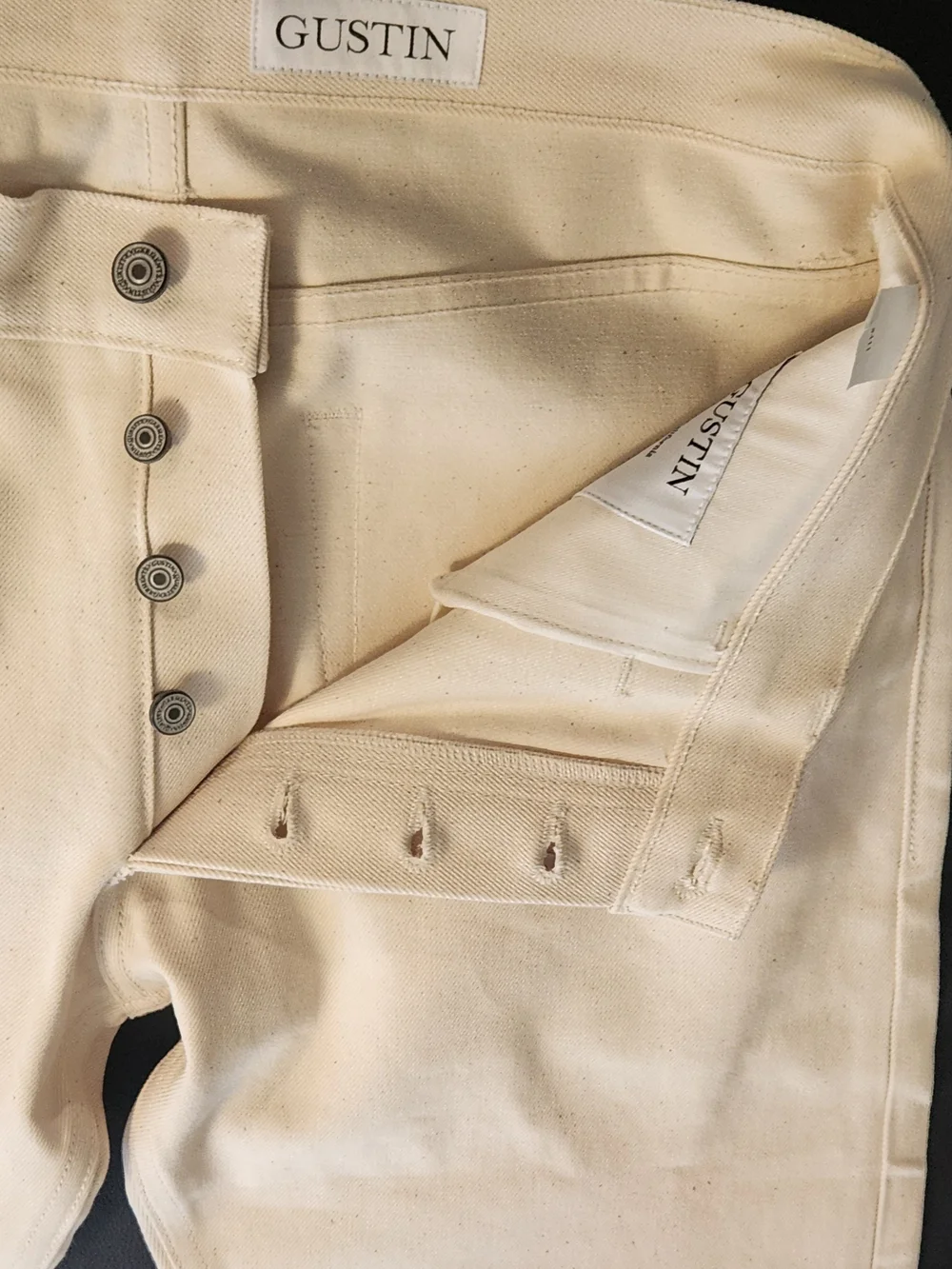 Gustin Slim Cream Chinos for Men